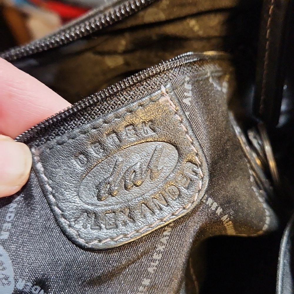 Derek alexander purse black bag shoulder bag excellent condition leather spaciou - Picture 6 of 12